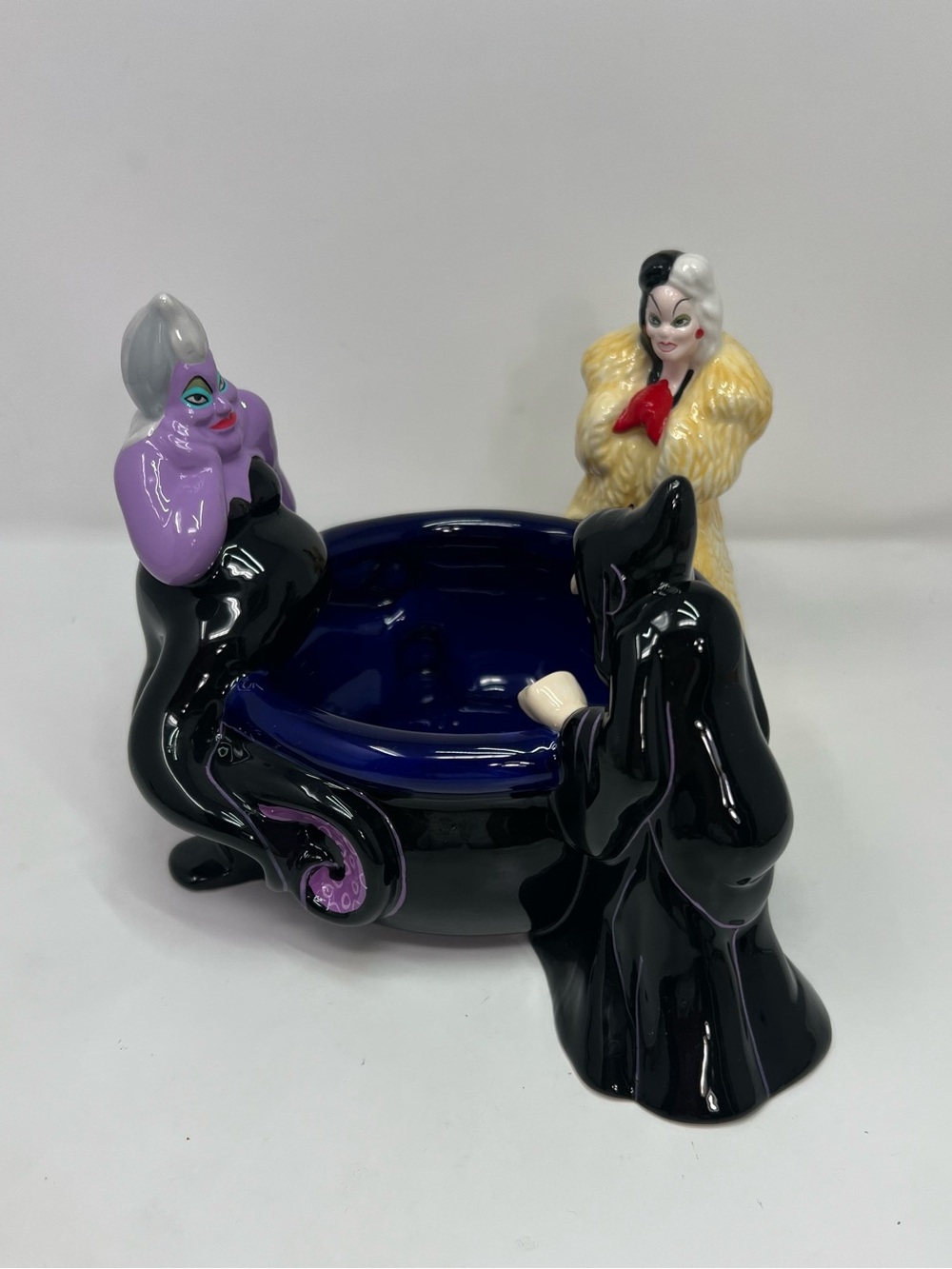 Disney Villains Candy Bowl Ursula, Cruella, Evil Queen Witch Black Blue Spooky - Picture 4 of 7